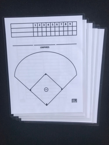 Baseball, Softball Dry Erase Sheets (Pack of 5)